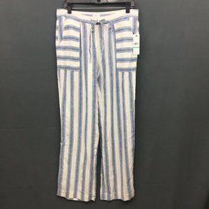 Laundry By Shelli Segal Striped Drawstring Pants 8 (NO TAGS)